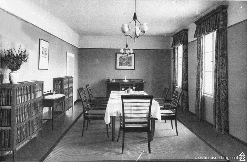 Zimmer im Gästehaus Ende der 1920er Jahre.